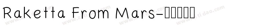 Raketta From Mars字体转换